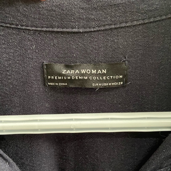 Navy Zara Shirt Dress - Picture 3 of 5